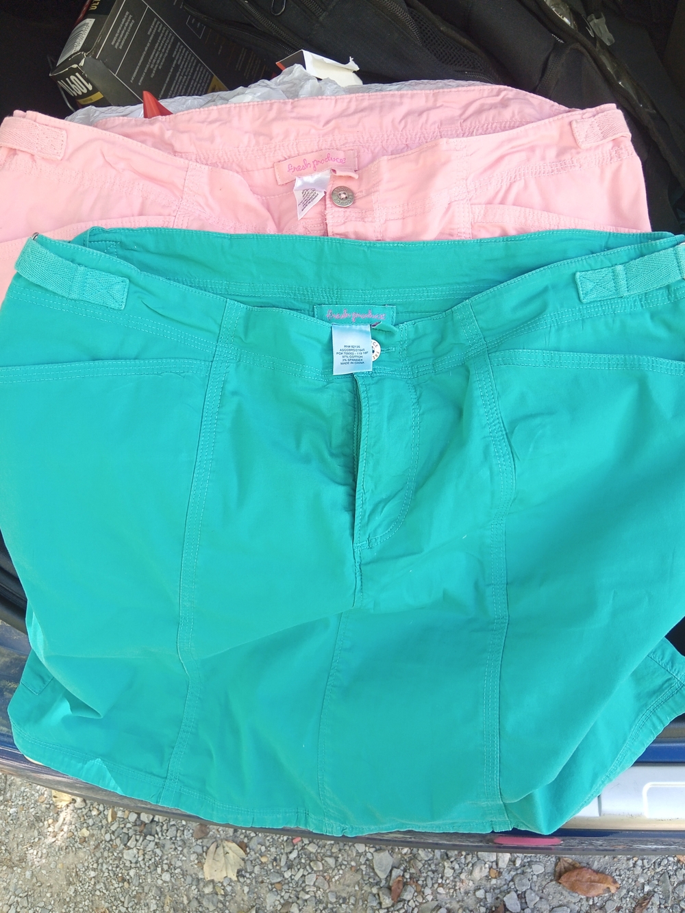 2#Fresh Produce Cotton Blend Skorts - Pink and Teal